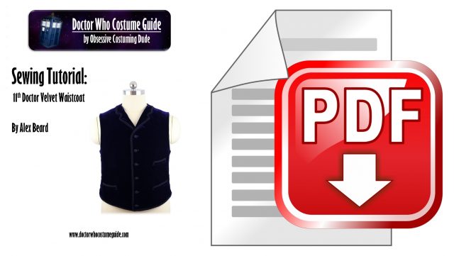 11th Doctor velvet waistcoat tutorial PDF