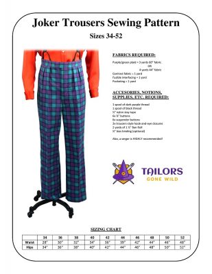 Joker trousers pattern 1