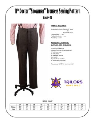 Snowmen trousers pattern 1