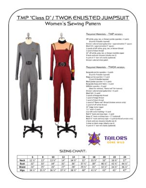 Women's TWOK enlisted jumpsuit sewing pattern - Tailors Gone Wild