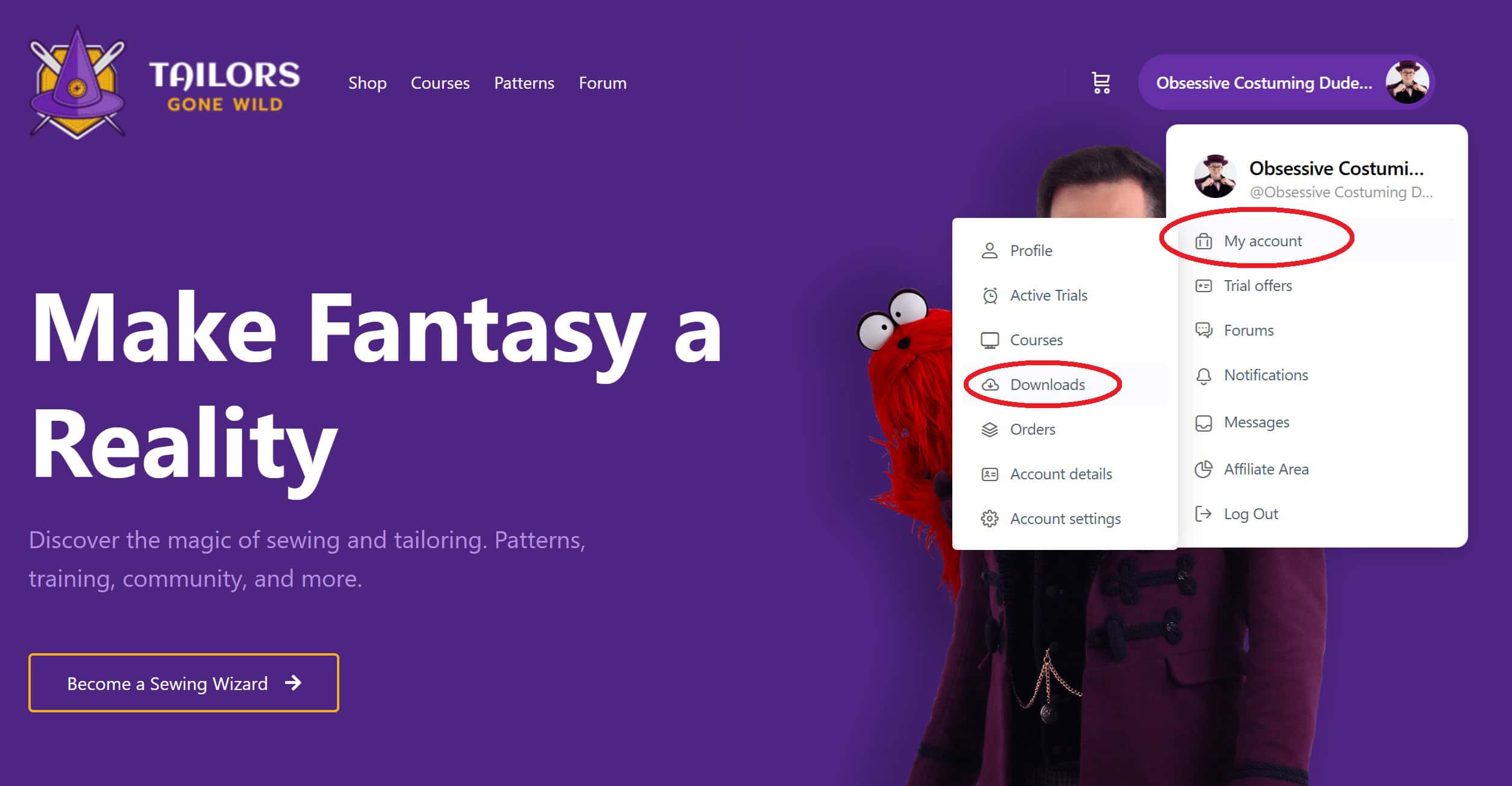 How to access digital sewing pattern downloads - Tailors Gone Wild